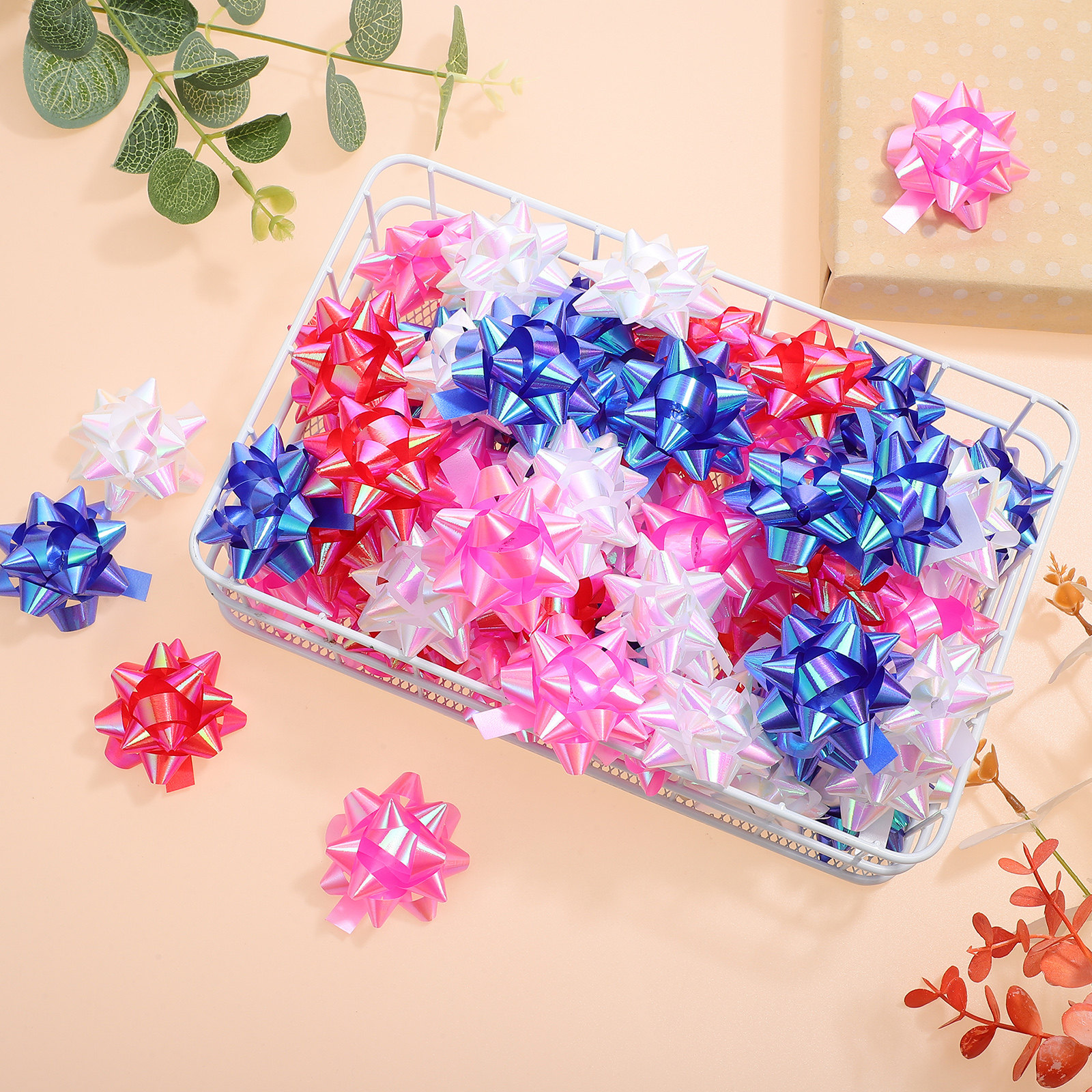Lace Ribbon Trim - 70pcs Festive Christmas Gift Pull Bows