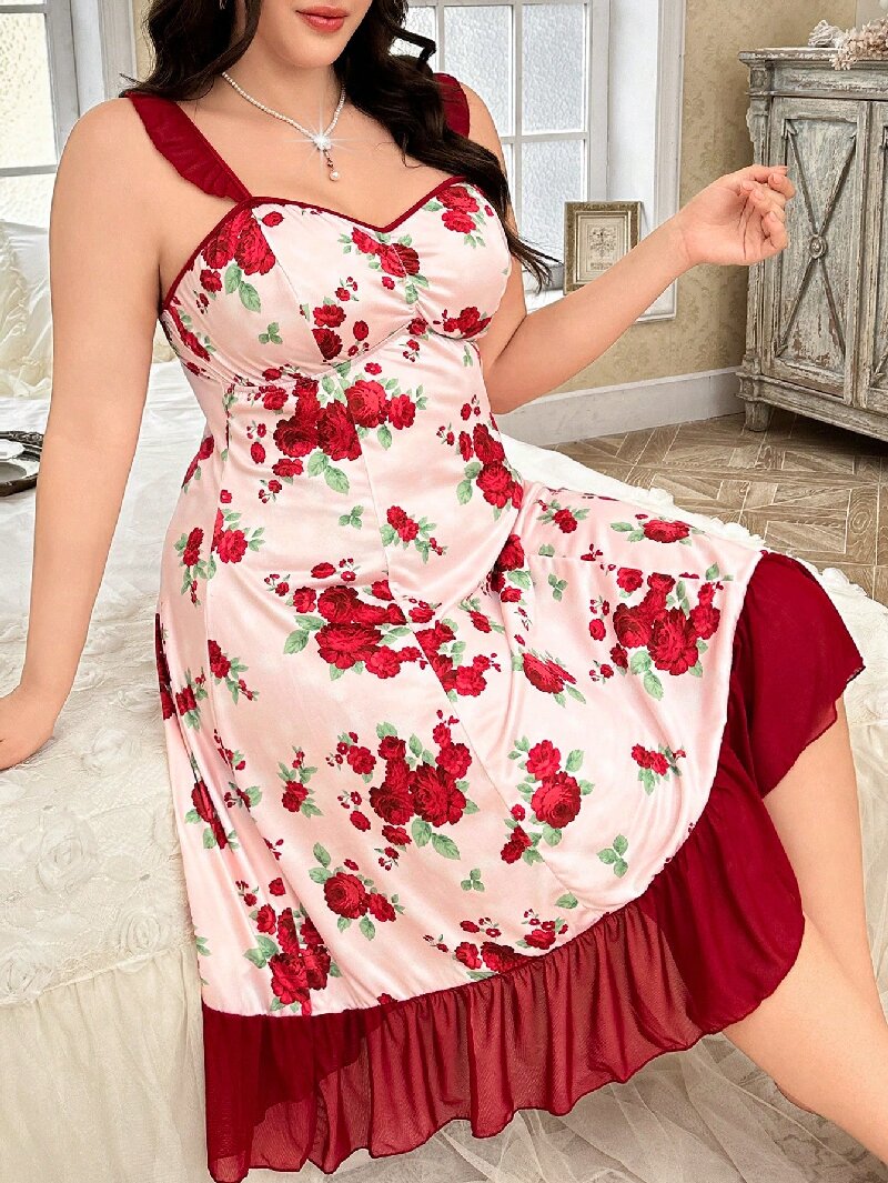 Guipure Lace Panel - Plus Size Women's Floral Print Lace