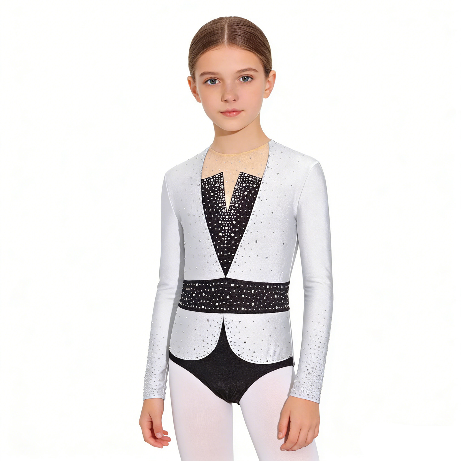 Rhinestone Banding Trim - 6-16Y Girls Figure Skating Rhythmic Gymnastics