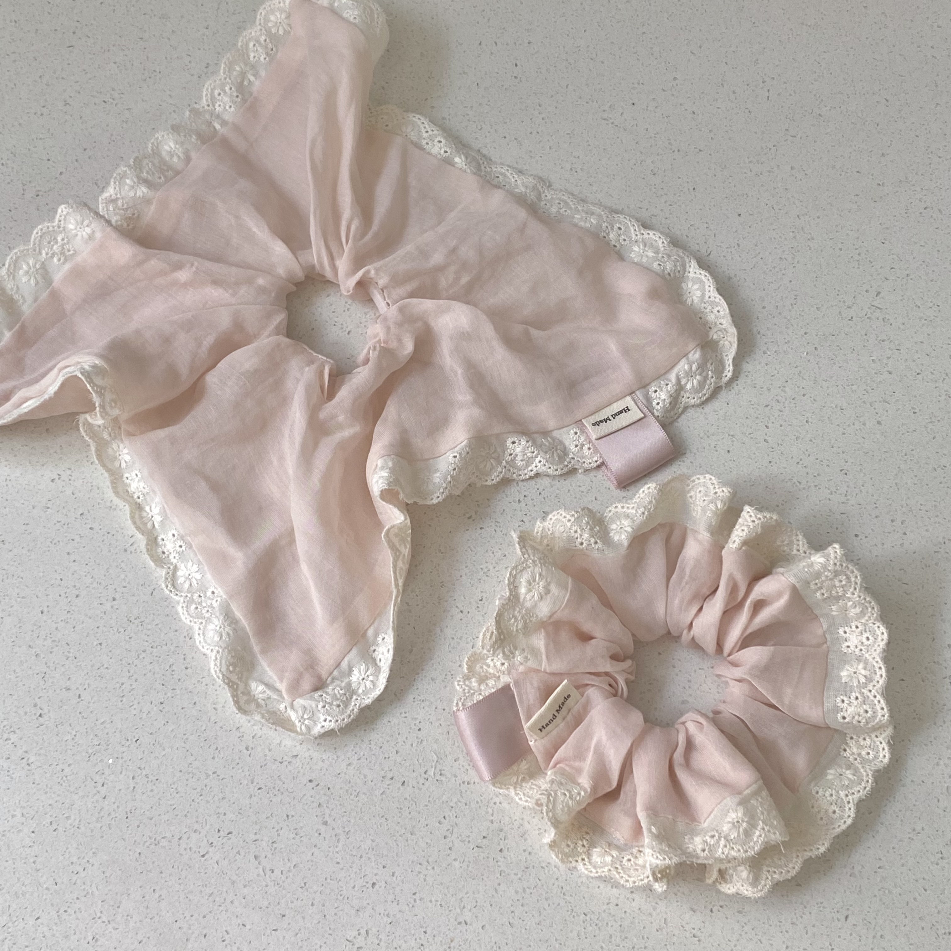 Elastic Lace Trim - 1PC Pink Lace - Trimmed Hair