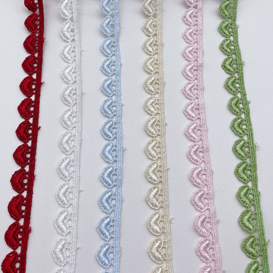 Guipure Lace Panel - 4Yards Embroidered Multicolor Unilateral Love Lace