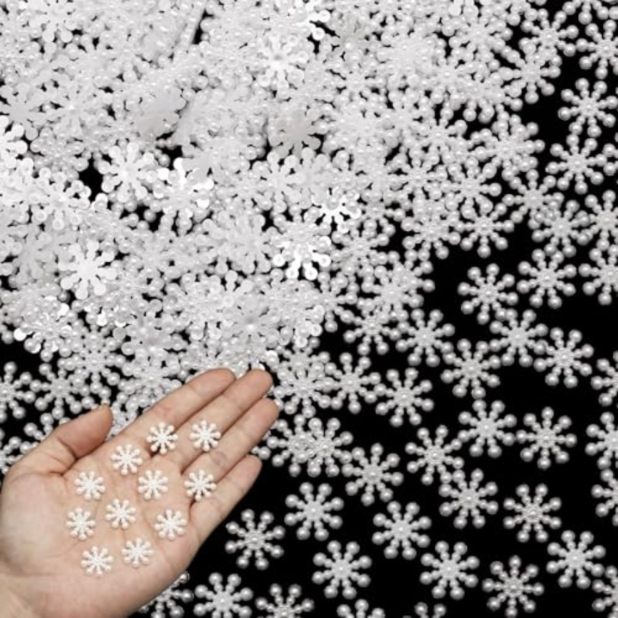 Christmas Craft Embellishment - Yuefunny 400 Pcs Mini Snowflake for