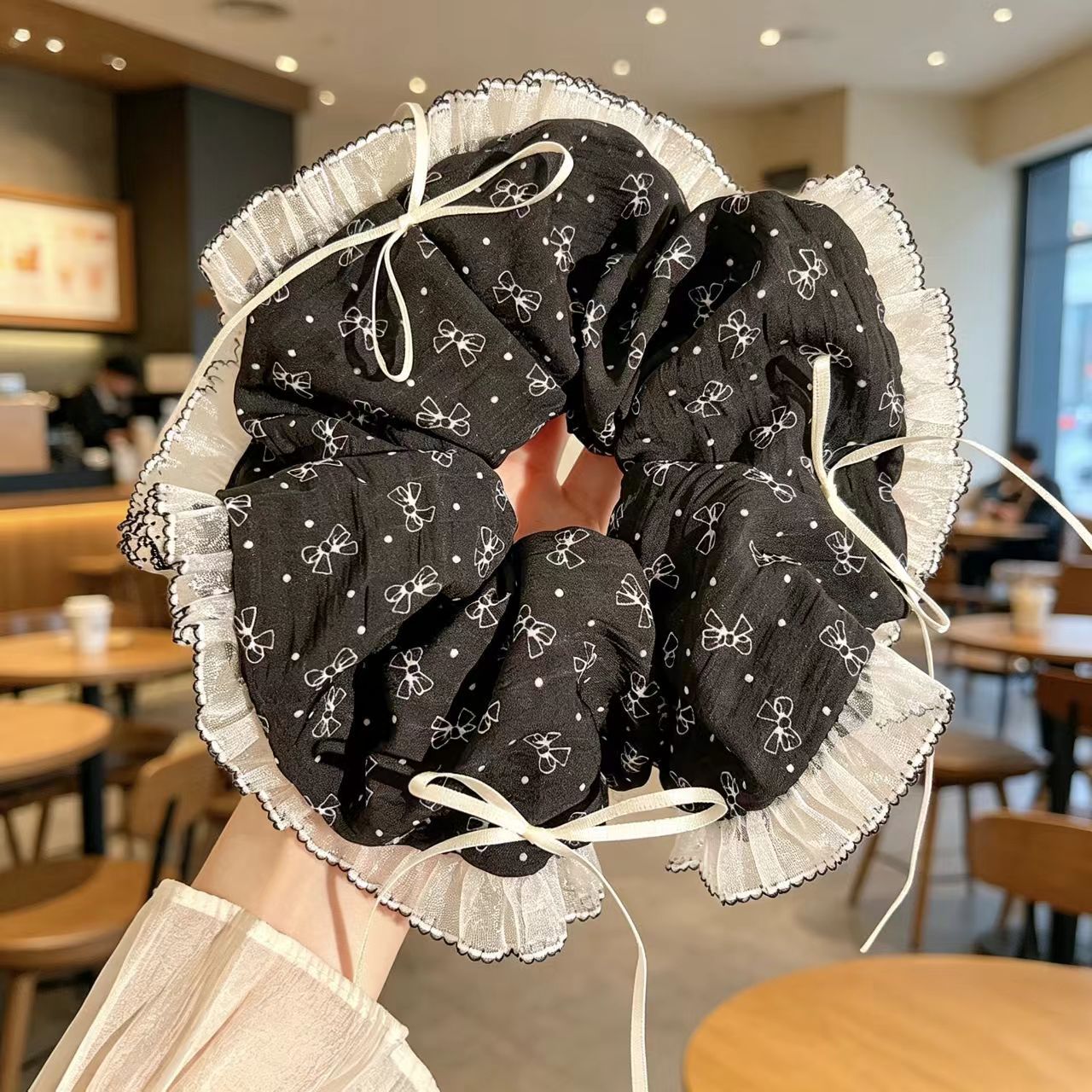 1/2PCS Lace Trim Polka Dot Scr - Elastic Lace Trim ulasan dan harga