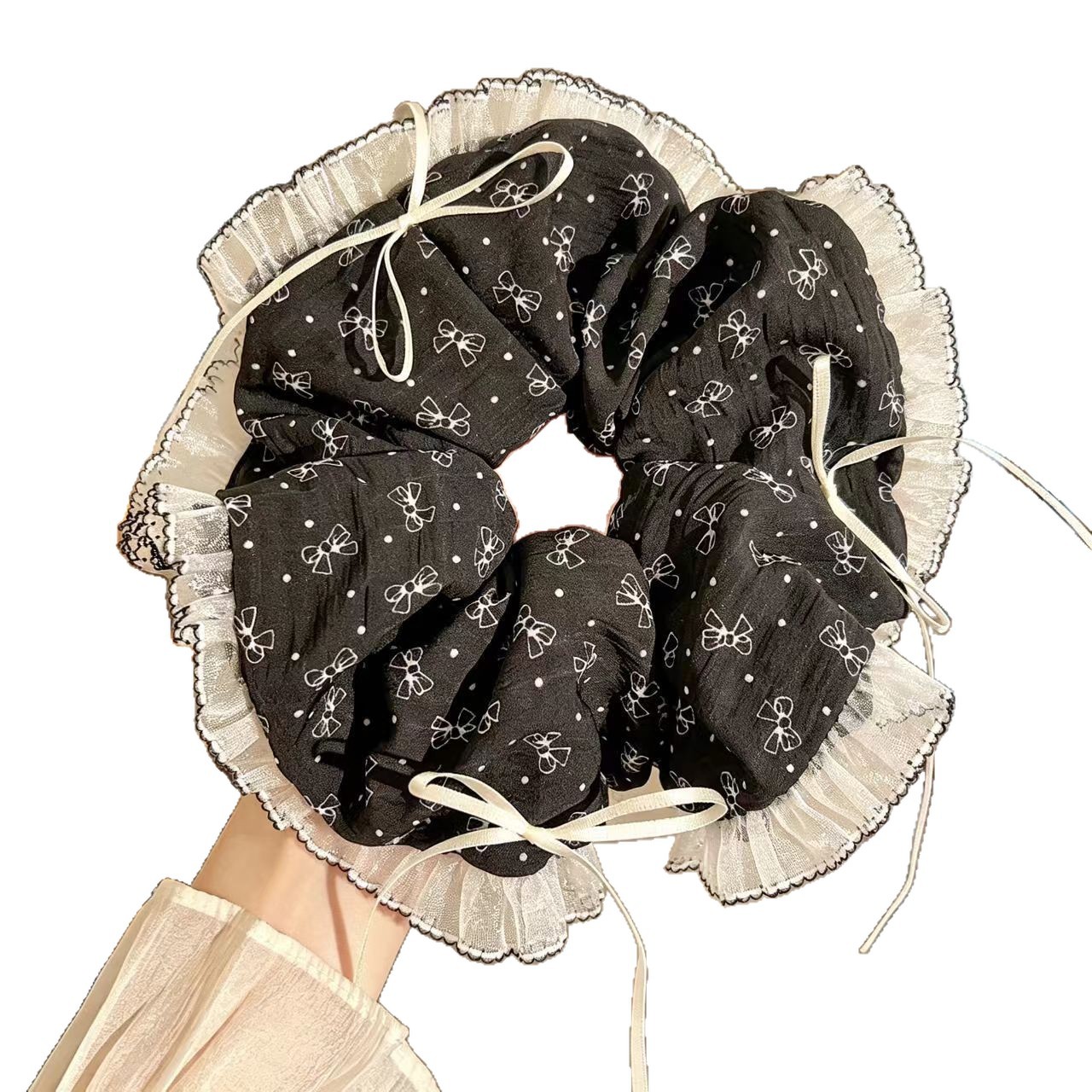 1/2PCS Lace Trim Polka Dot Scr - Elastic Lace Trim ulasan dan harga