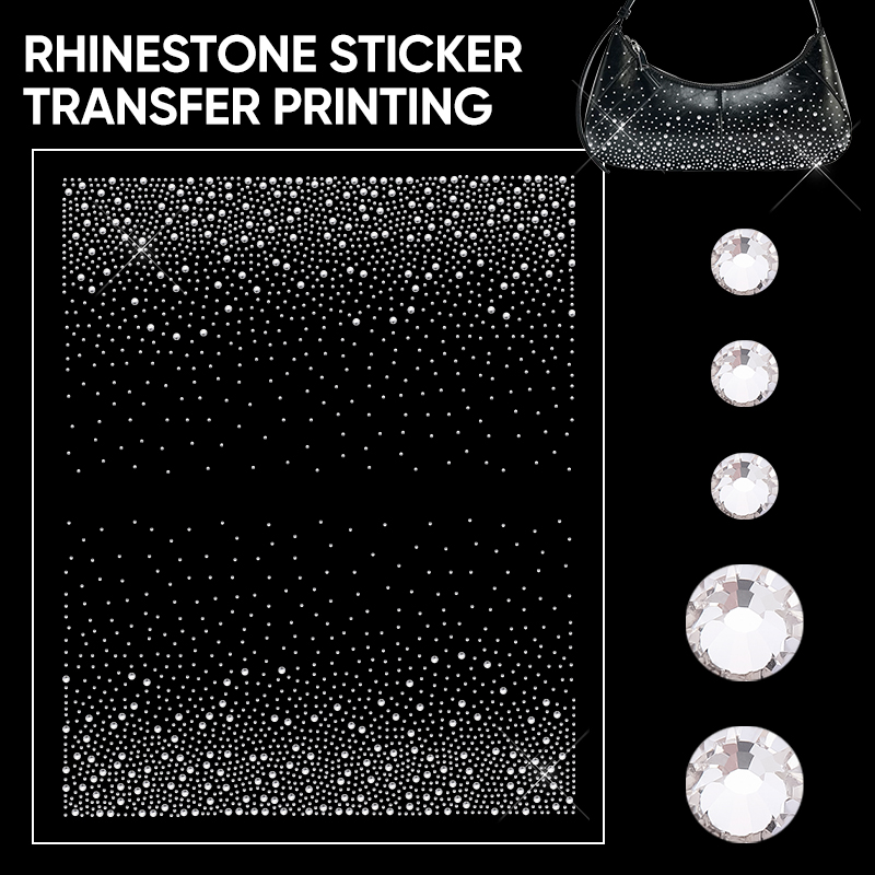 QIAO 1/2/4Pcs Hotfix Rhineston - Hotfix Rhinestone Sheet ulasan dan harga