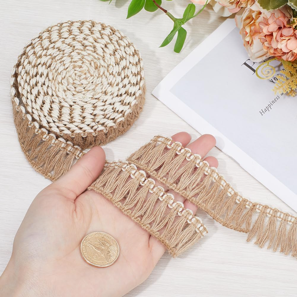 5 Meters Burlap Fringe Tassel  - Fringe Ribbon Sewing ulasan dan harga