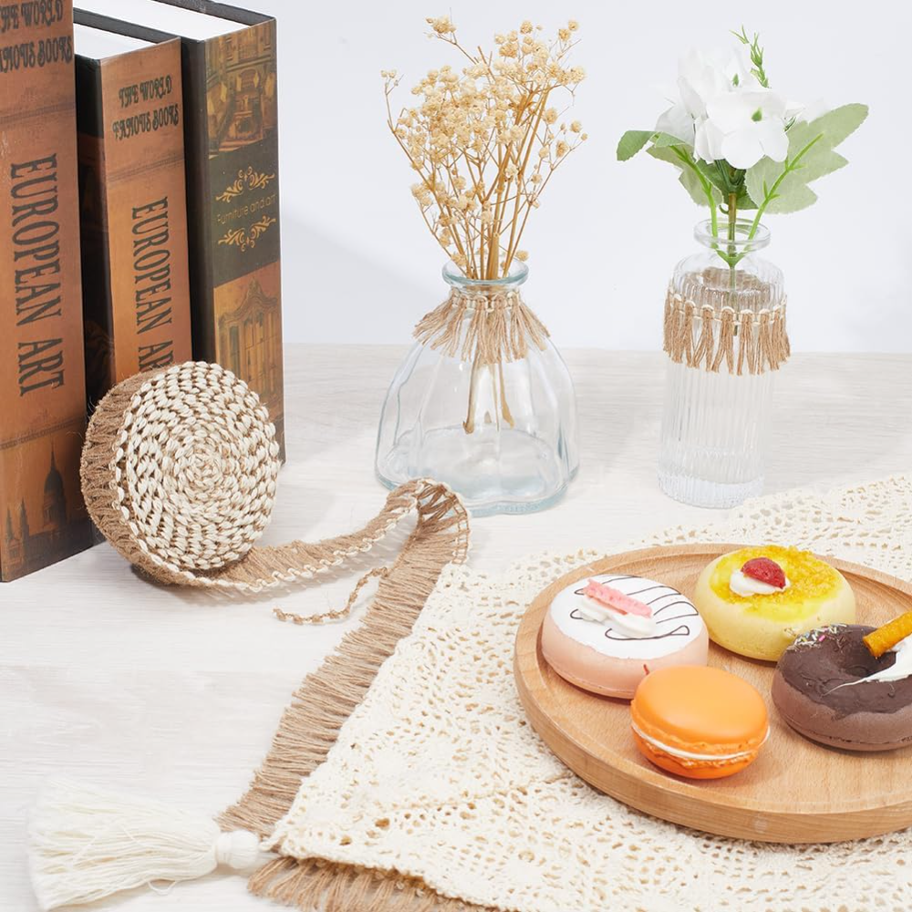 5 Meters Burlap Fringe Tassel  - Fringe Ribbon Sewing ulasan dan harga