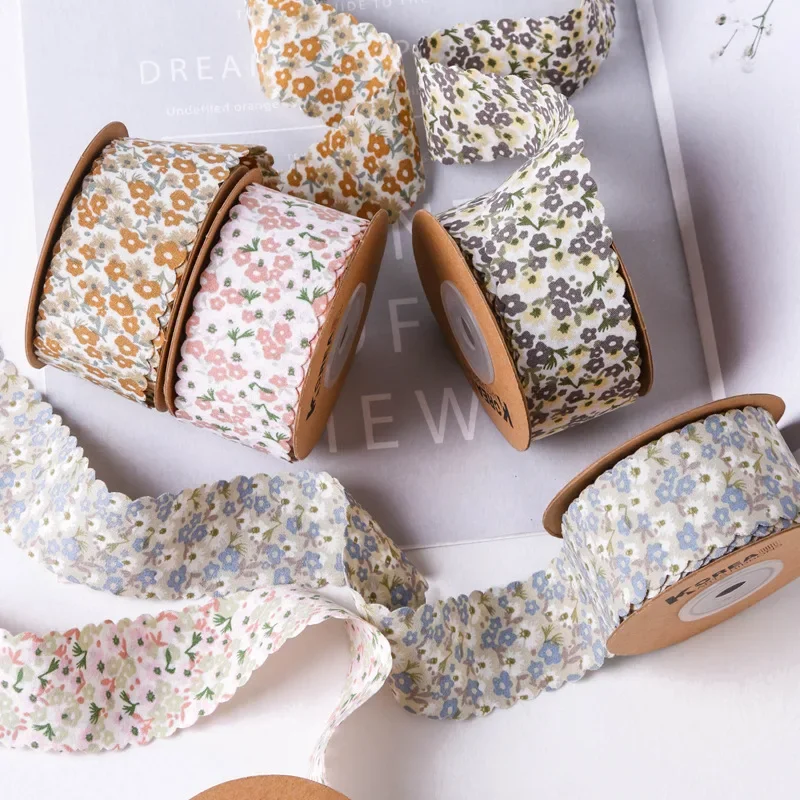 25/38mm 5yards Wavy Edge Flora - Velvet Ribbon Roll ulasan dan harga