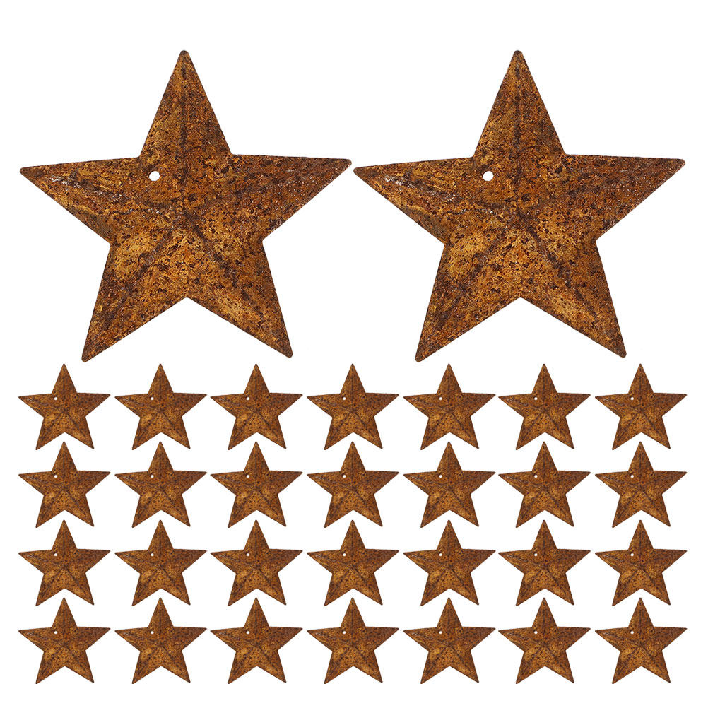 30Pcs Vintage Metal Star Acces - Christmas Craft Embellishment ulasan dan harga