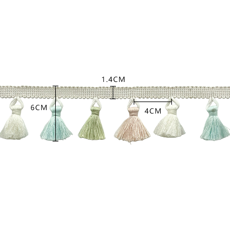 Embroidery Jacquard Ribbon Lac - Fringe Ribbon Sewing ulasan dan harga
