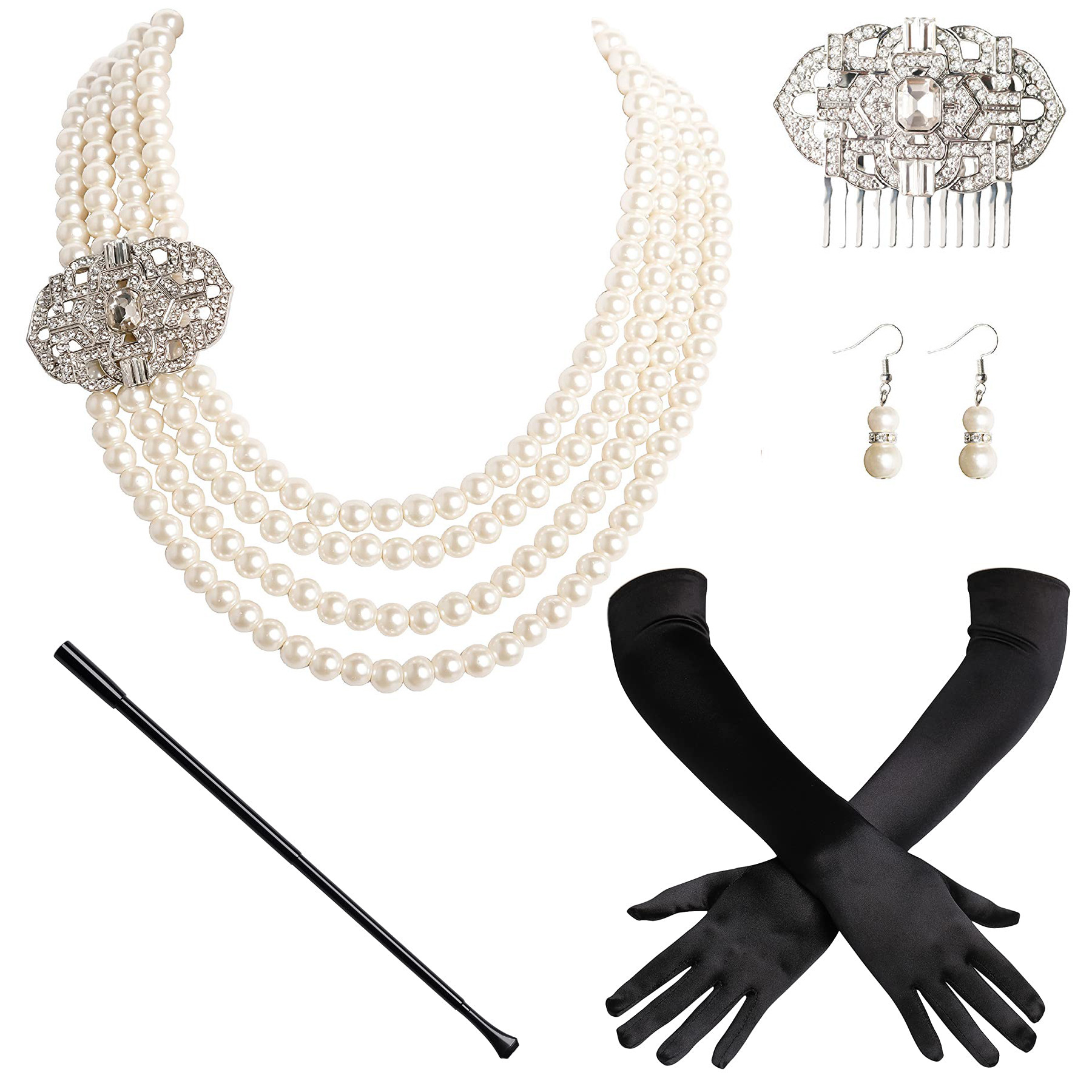 1920s1950s Imitation Pearl Nec - Pearl Trim Chain ulasan dan harga