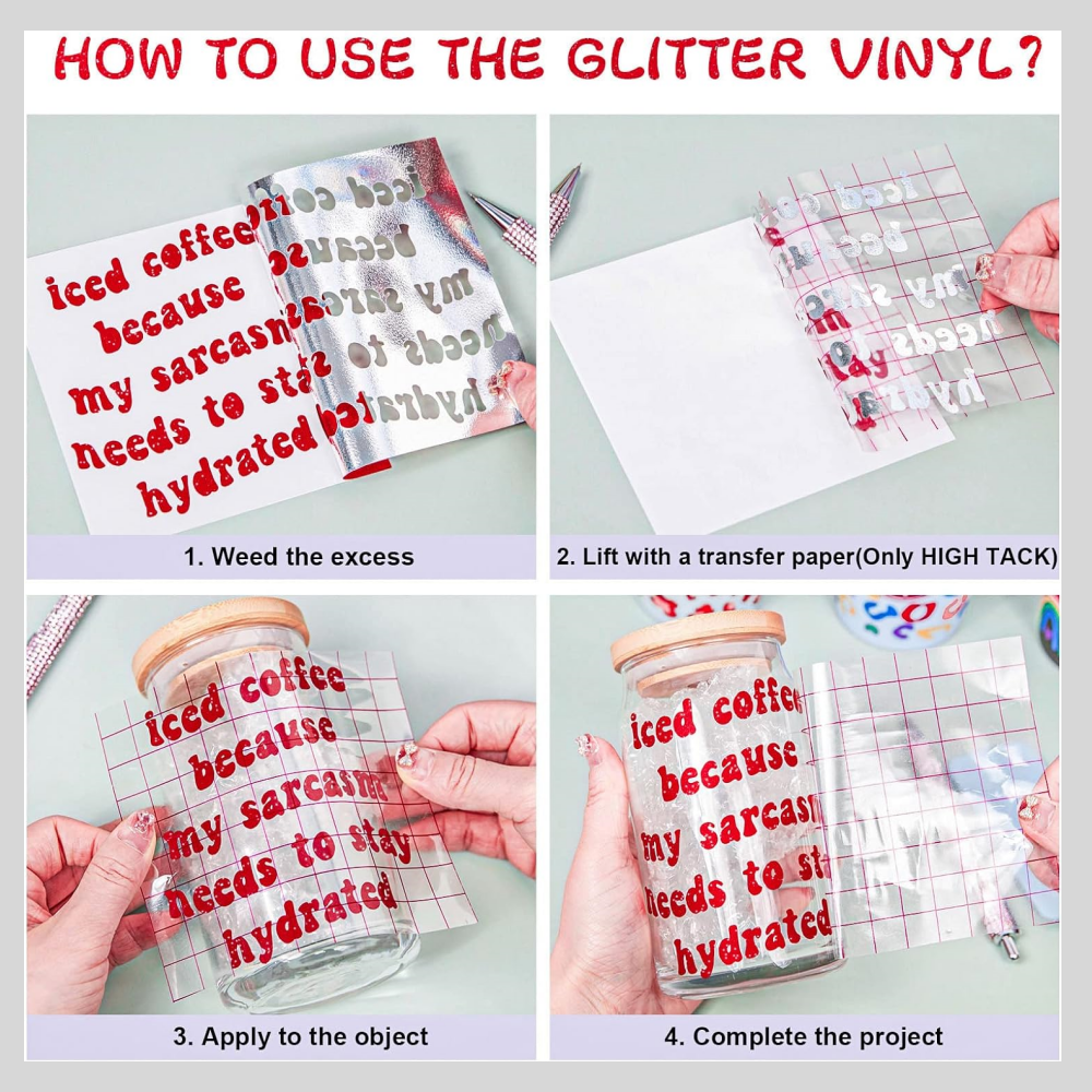 1 roll Smart Glitter Adhesive  - Glitter Vinyl Roll ulasan dan harga