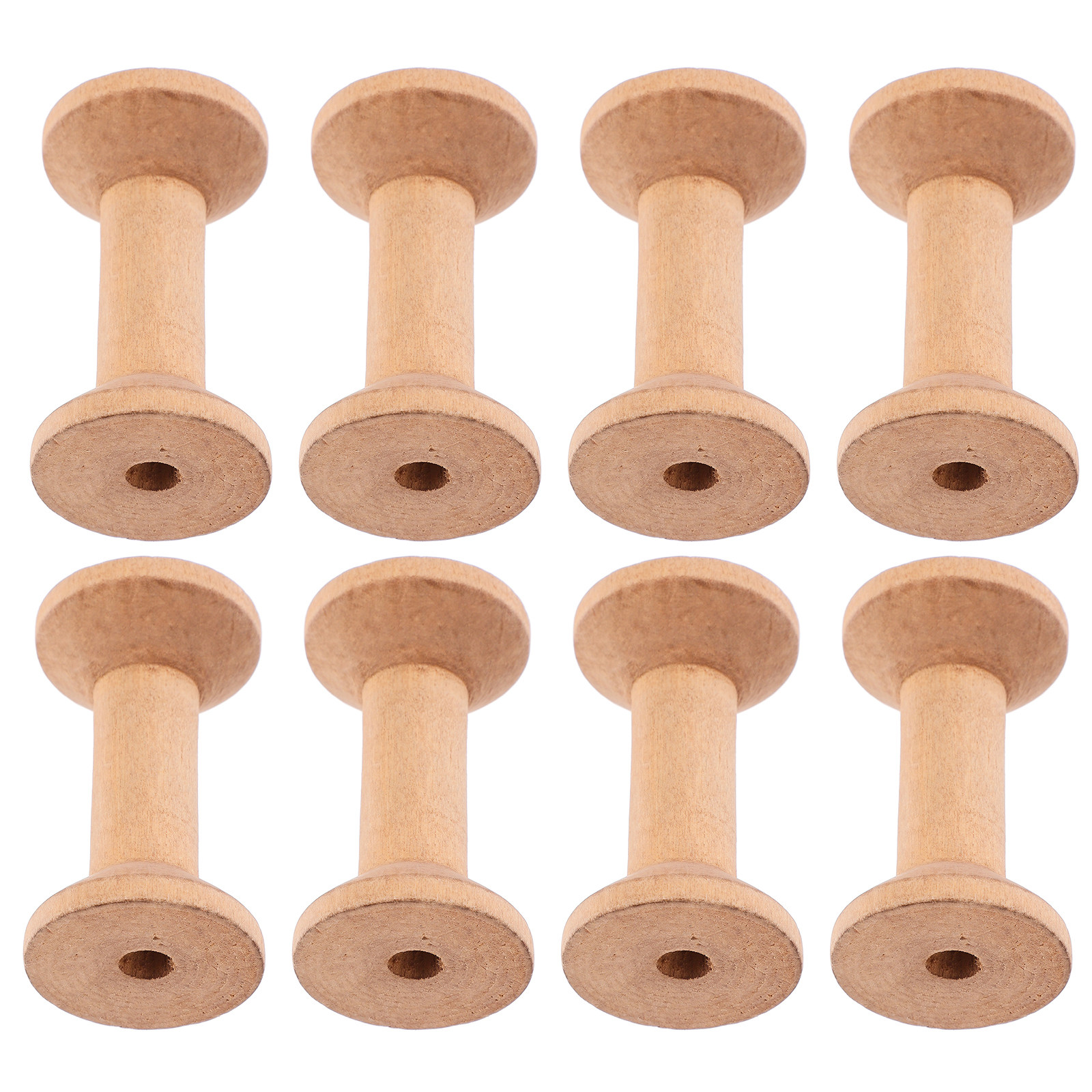 8Pcs Barrel Shaped Wooden Spoo - Embroidery Craft ulasan dan harga