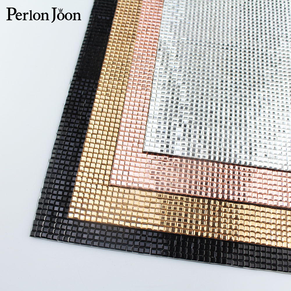 24*40cm Square Glass Rhineston - Hotfix Rhinestone Sheet ulasan dan harga