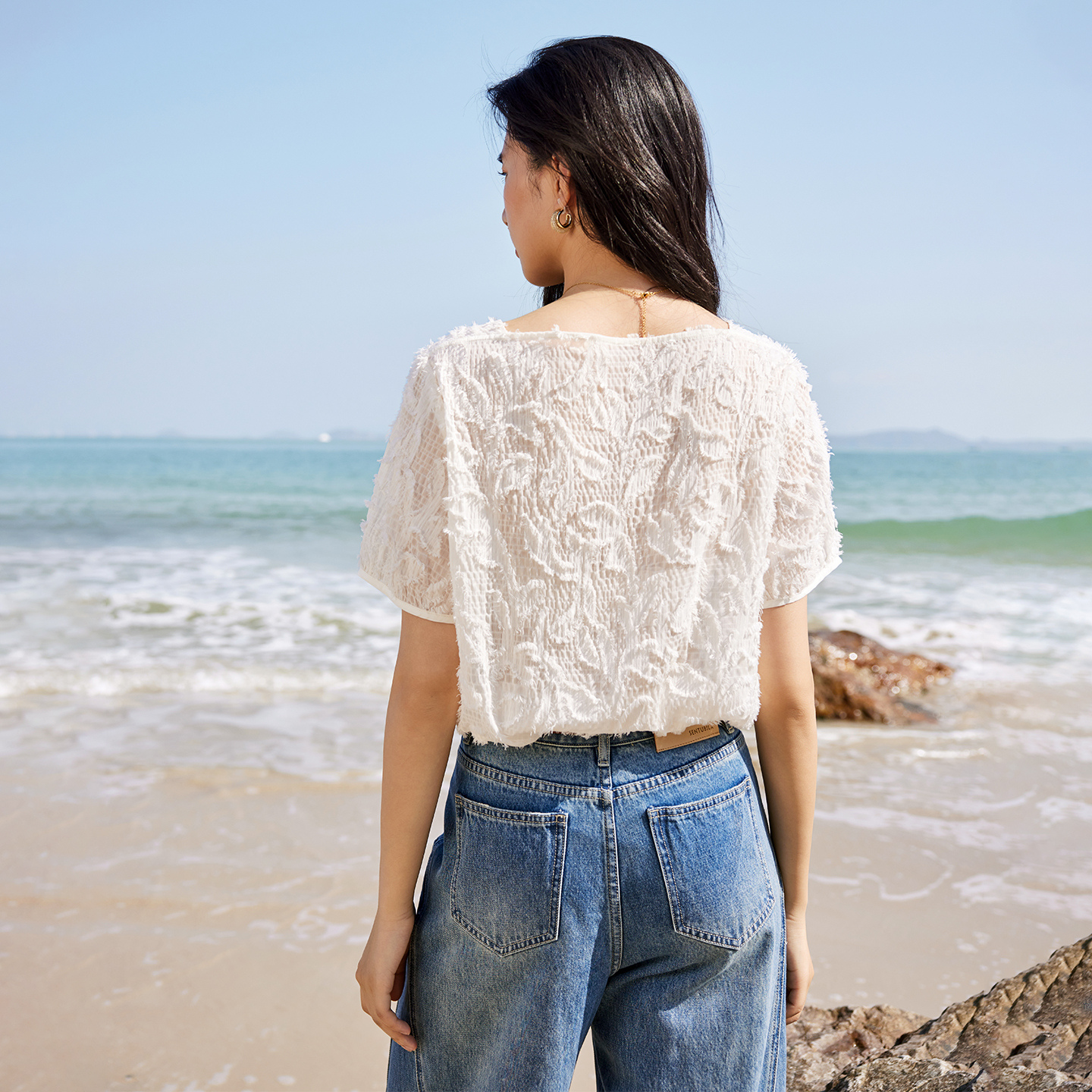 SENTUBILA Women's One-Shoulder - Tassel Fringe Trim ulasan dan harga