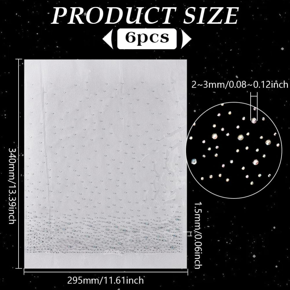 6 Sheet Glitter Rhinestone Iro - Hotfix Rhinestone Sheet ulasan dan harga
