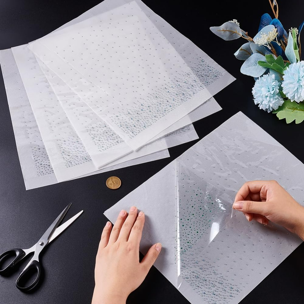 6 Sheet Glitter Rhinestone Iro - Hotfix Rhinestone Sheet ulasan dan harga
