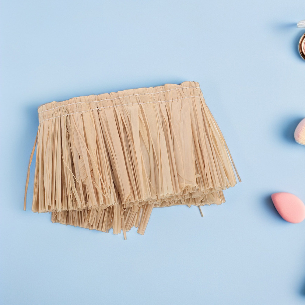 2Pcs Handwoven Raffia Fringe T - Tassel Fringe Trim ulasan dan harga