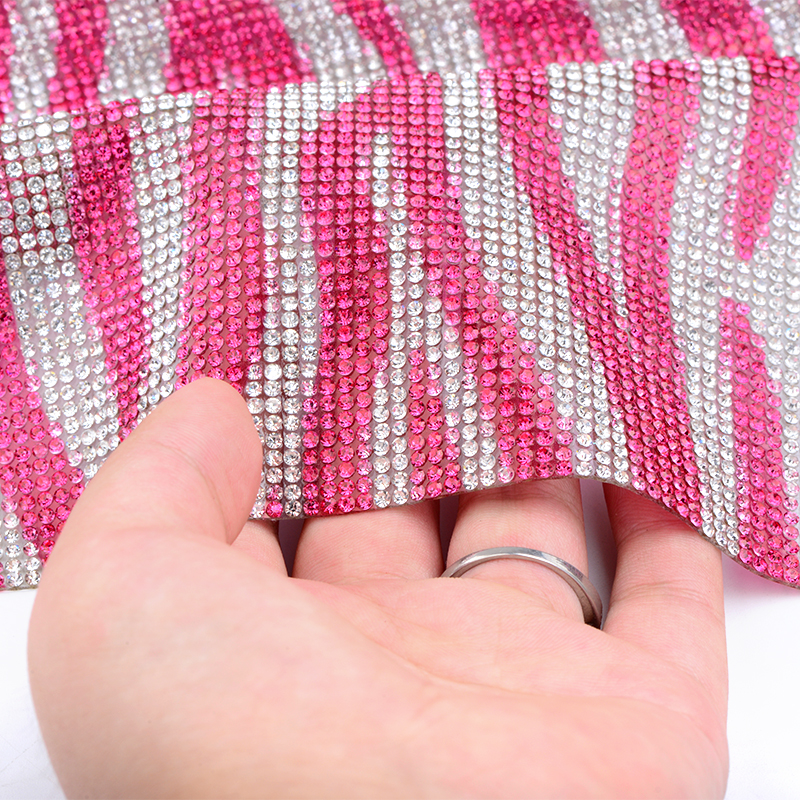 JUNAO 24x40cm Rose Glass Cryst - Hotfix Rhinestone Sheet ulasan dan harga