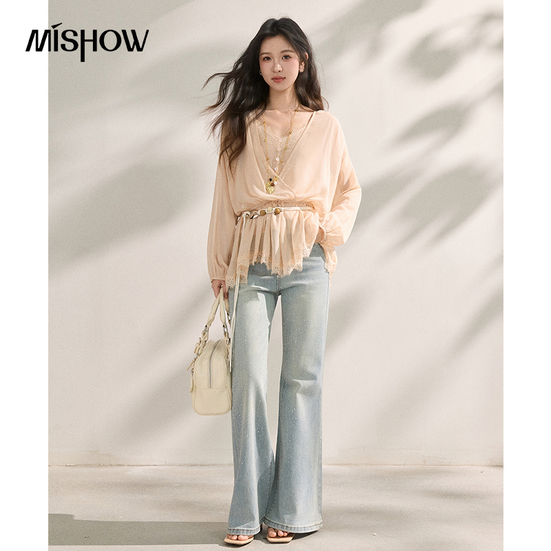 MISHOW Women's French Style Be - Elastic Lace Trim ulasan dan harga