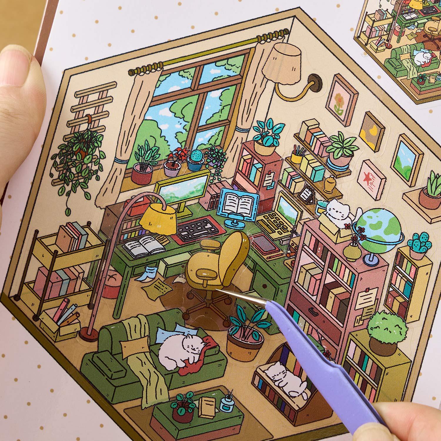 3D Miniature Scene Sticker Boo - Glitter Vinyl Roll ulasan dan harga