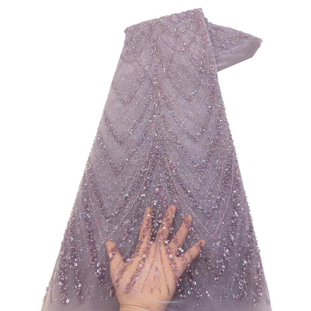 Luxury African Sequins Beaded  - Guipure Lace Panel ulasan dan harga