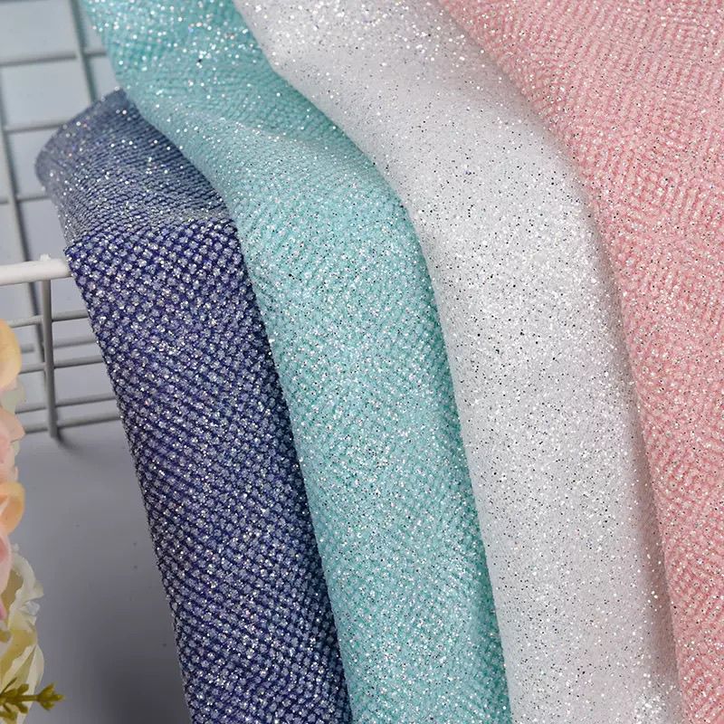 Glitter Sequin Mesh Fabric for - Crystal Mesh Fabric ulasan dan harga