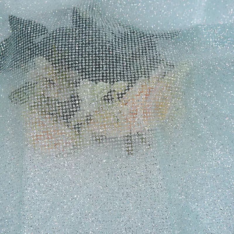 Glitter Sequin Mesh Fabric for - Crystal Mesh Fabric ulasan dan harga