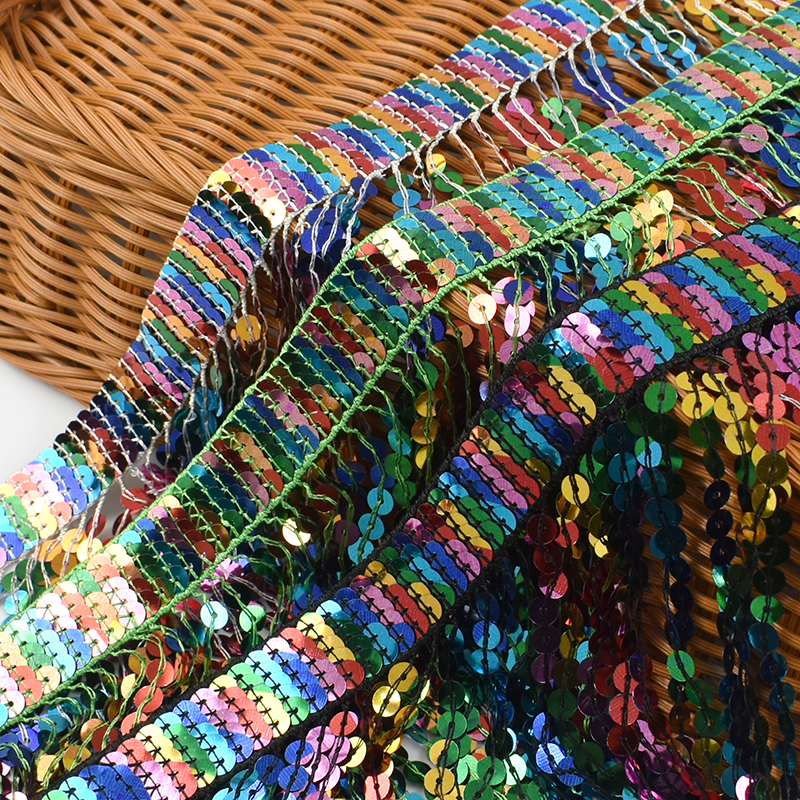 5/10Yards Sequin Fringe Tassel - Fringe Ribbon Sewing ulasan dan harga