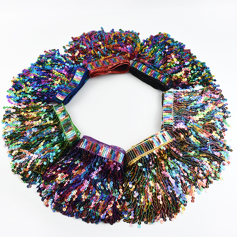 5/10Yards Sequin Fringe Tassel - Fringe Ribbon Sewing ulasan dan harga