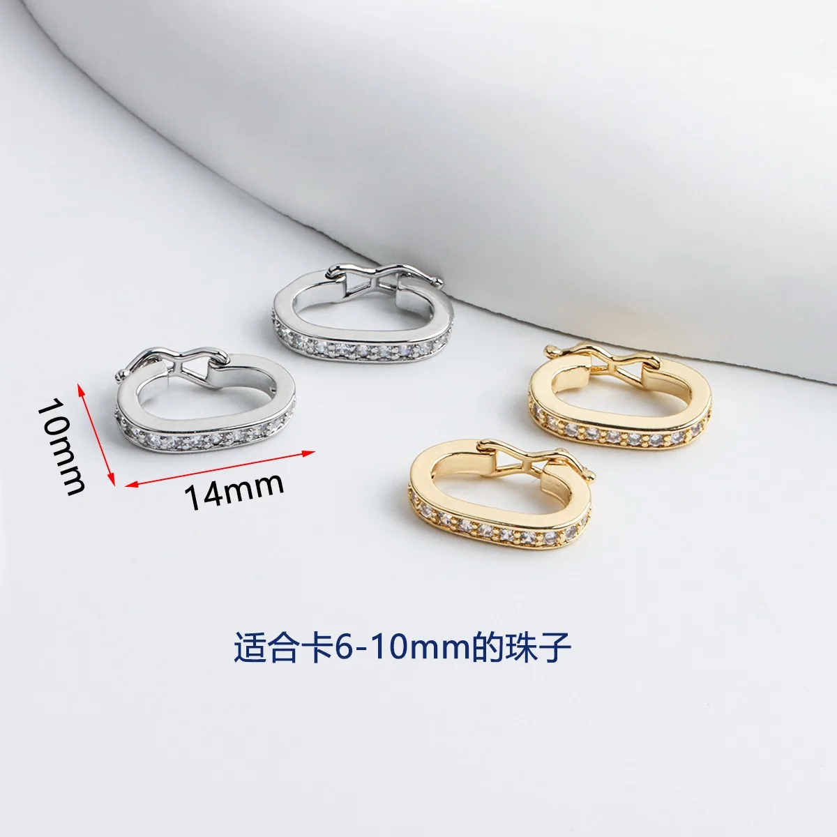 18K Real Gold Plated Micro Zir - Pearl Trim Chain ulasan dan harga