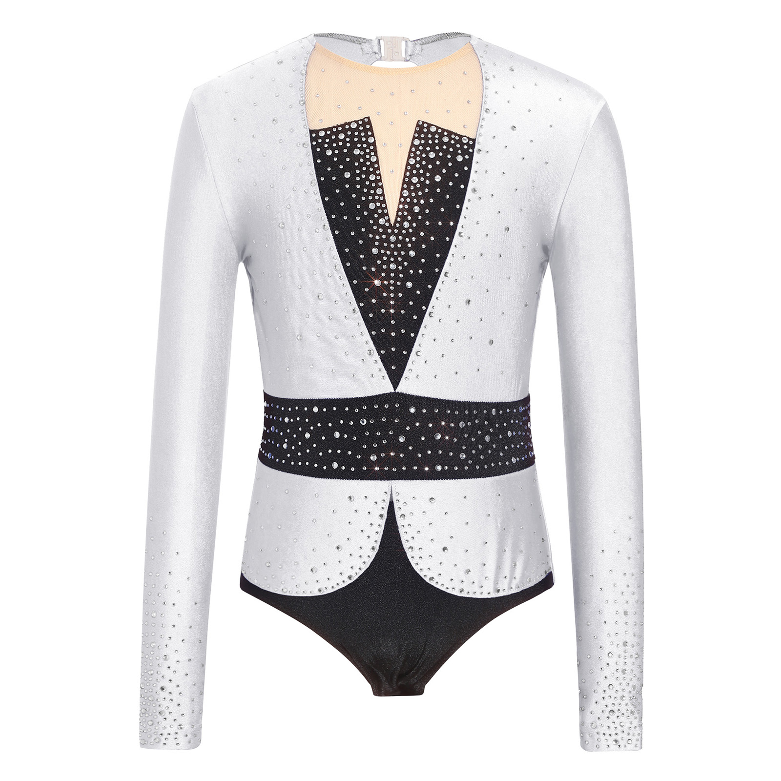 6-16Y Girls Figure Skating Rhy - Rhinestone Banding Trim ulasan dan harga