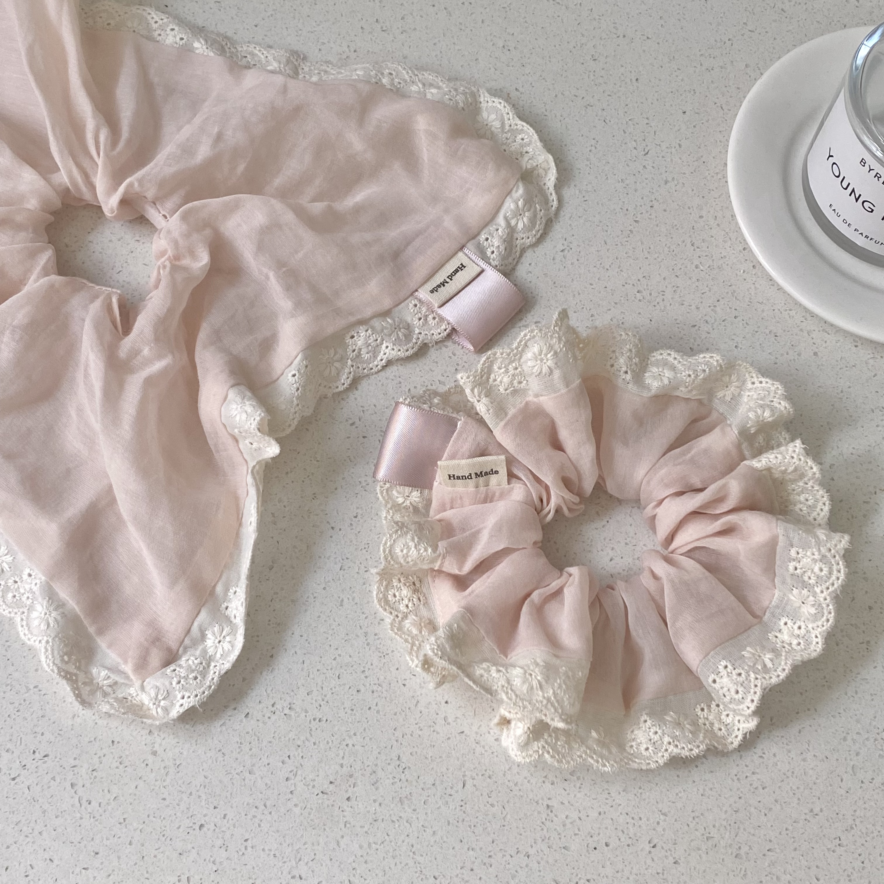 1PC Pink Lace - Trimmed Hair A - Elastic Lace Trim ulasan dan harga