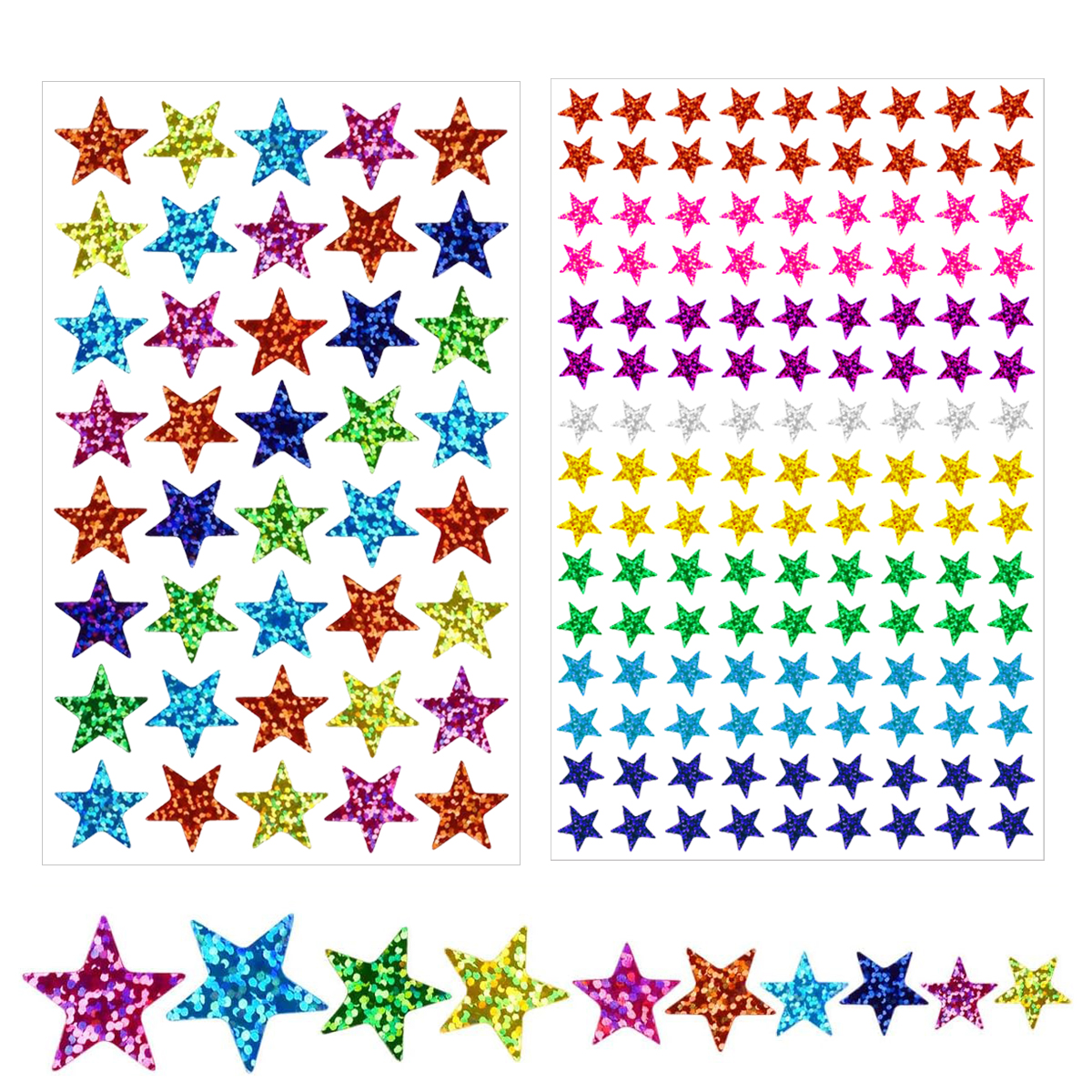 25 sheets Star Stickers 2040pc - Glitter Vinyl Roll ulasan dan harga