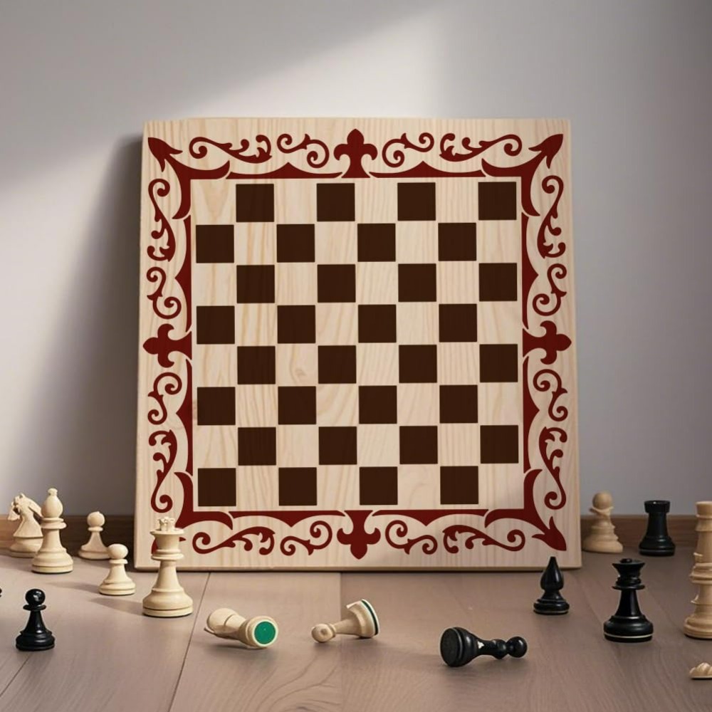 2Pcs Chess Pieces Stencil Lace - Guipure Lace Panel ulasan dan harga