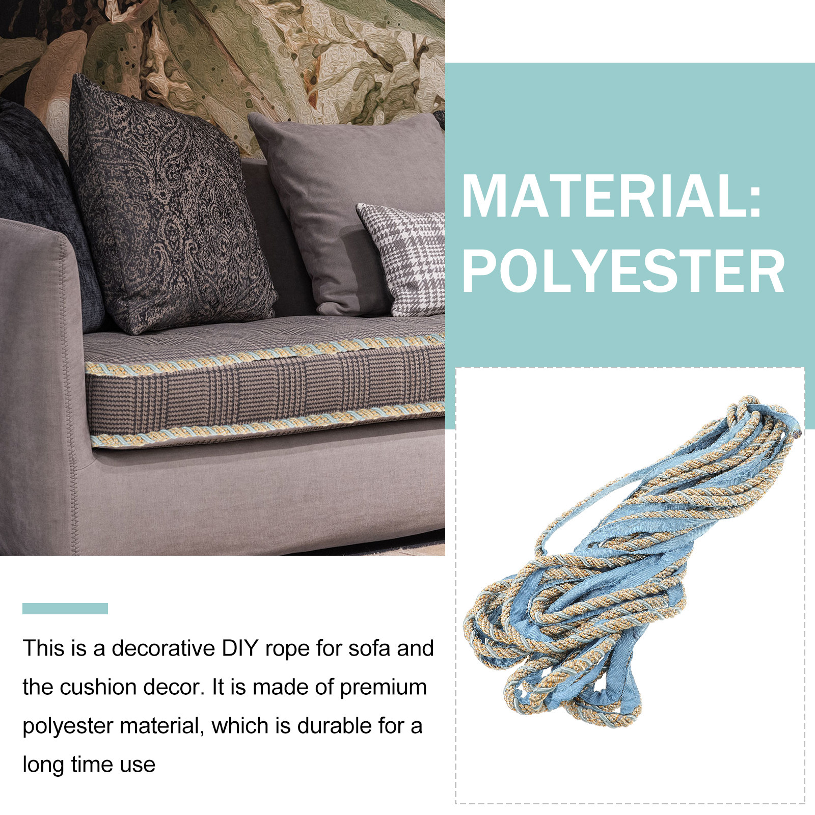 Four Braided Durable Polyester - Cord Trim Twisted ulasan dan harga