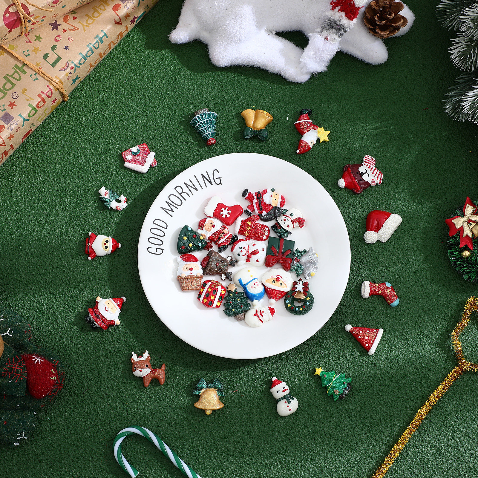 50 PCS Embellishment Christmas - Craft Embellishments ulasan dan harga