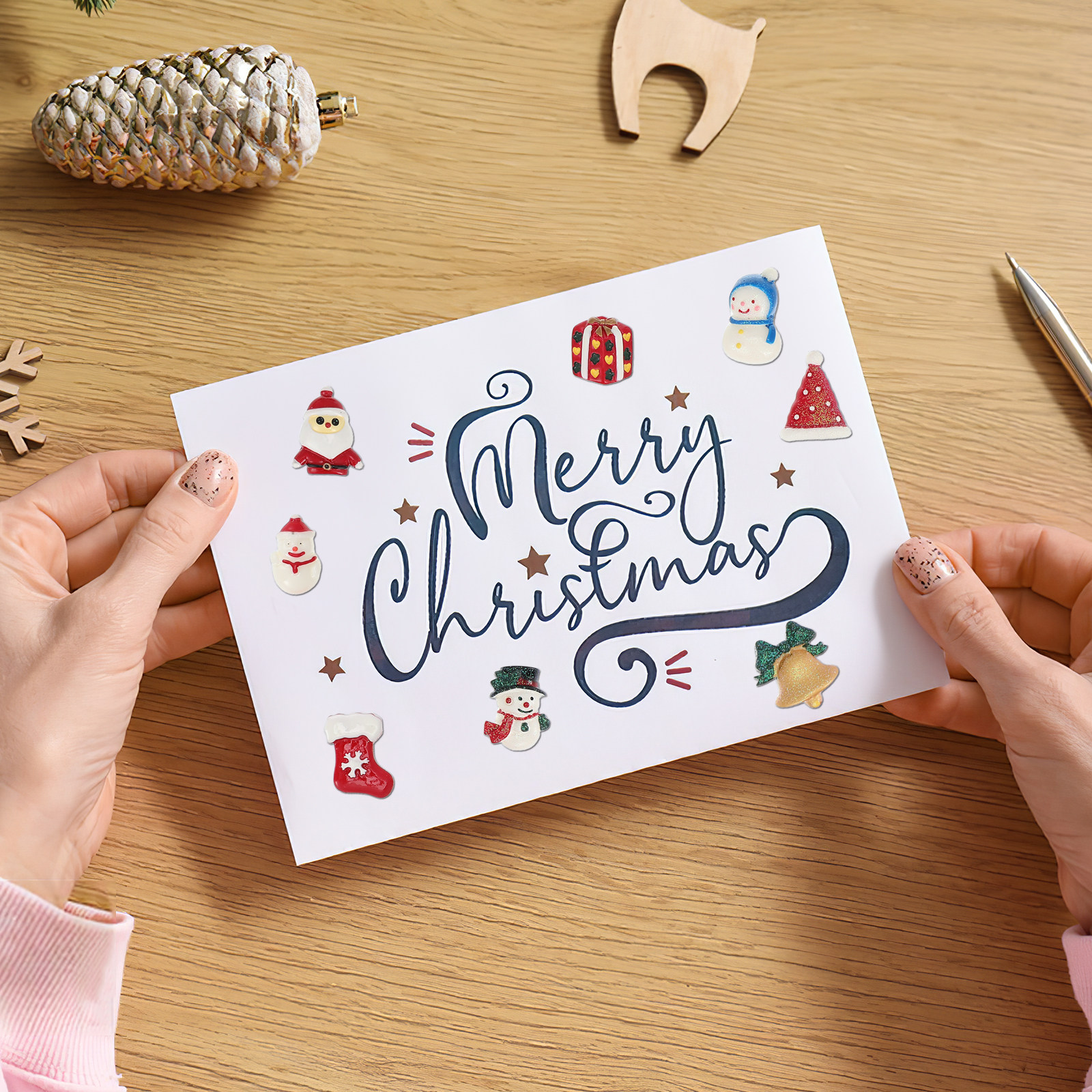 50 PCS Embellishment Christmas - Craft Embellishments ulasan dan harga