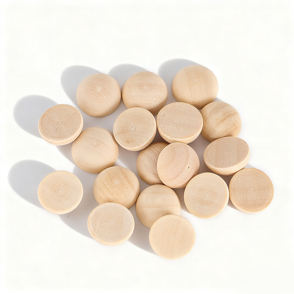 D2 50Pcs 15mm Half Wood Balls  - Craft Embellishment ulasan dan harga