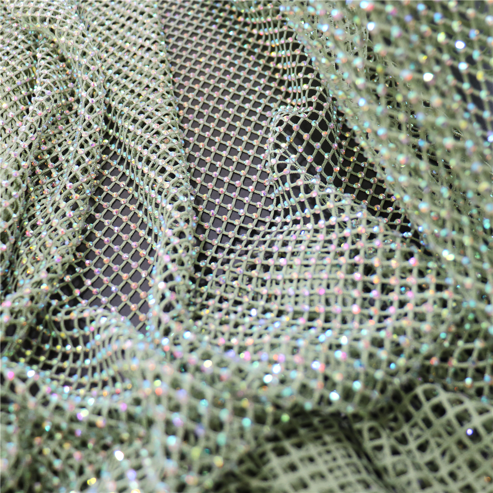 Fashion DIY AB Color Rhineston - Crystal Mesh Fabric ulasan dan harga