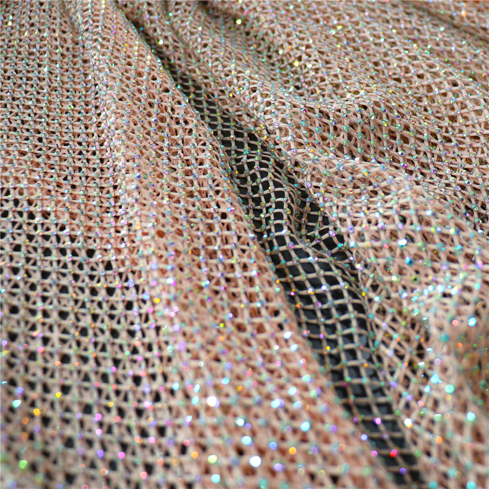 Fashion DIY AB Color Rhineston - Crystal Mesh Fabric ulasan dan harga