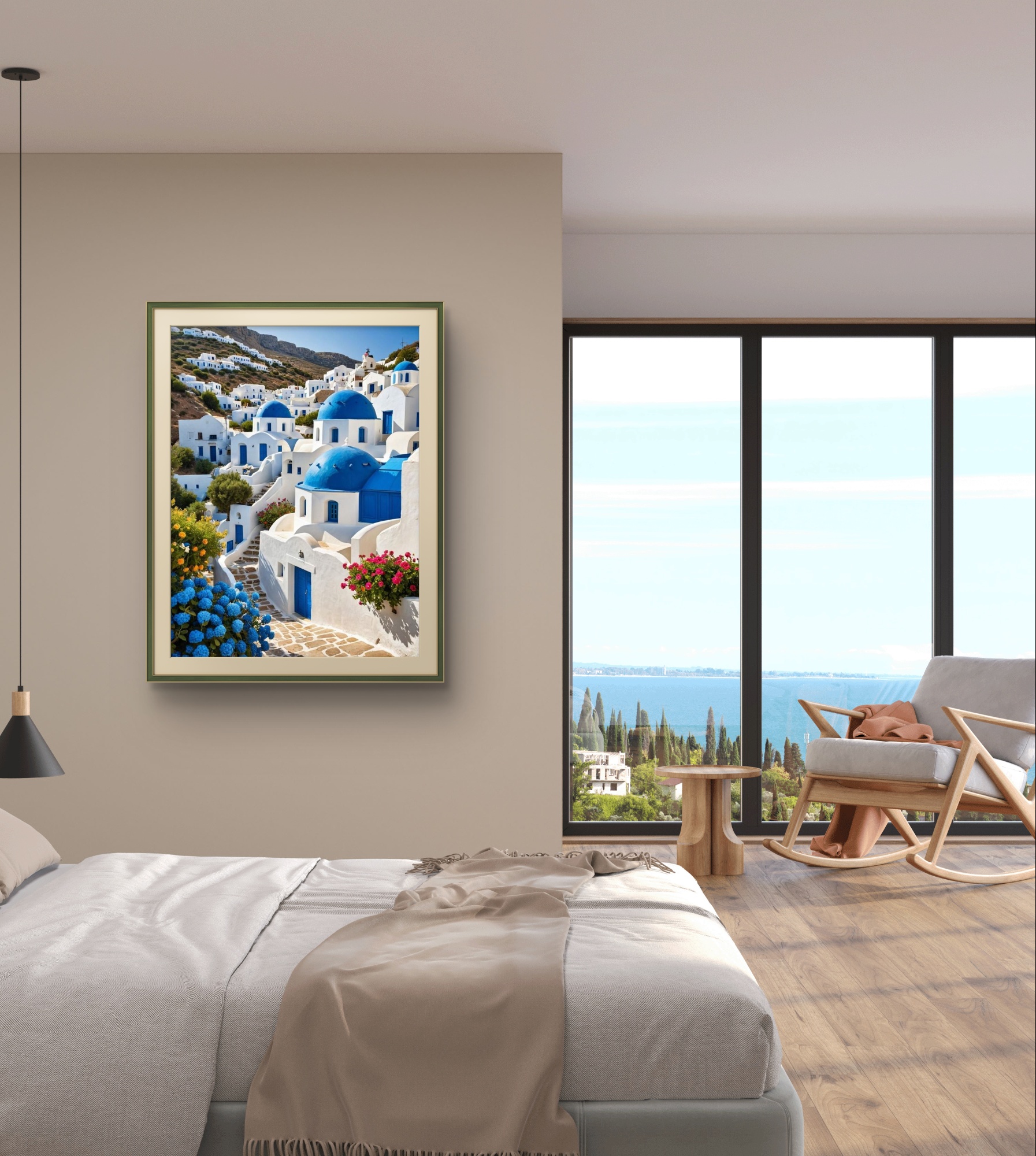 1pc frameless Aegean Sea Blue  - Embroidery Embellishments ulasan dan harga