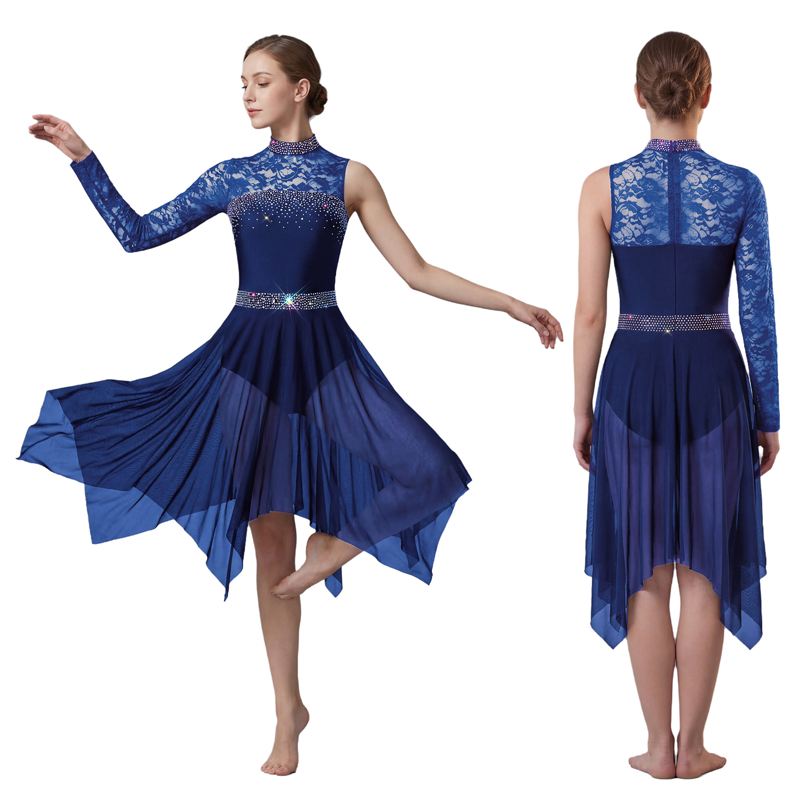 Women Lyrical Figure Skating D - Rhinestone Banding Trim ulasan dan harga