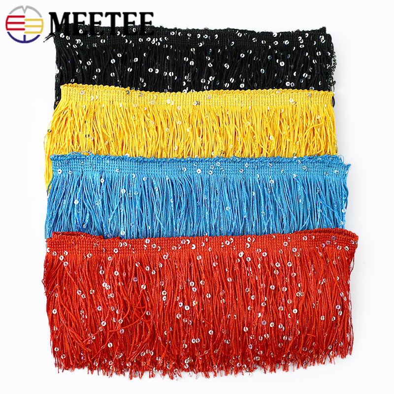 4/8M 10cm Colorful Sequin Tass - Fringe Ribbon Sewing ulasan dan harga