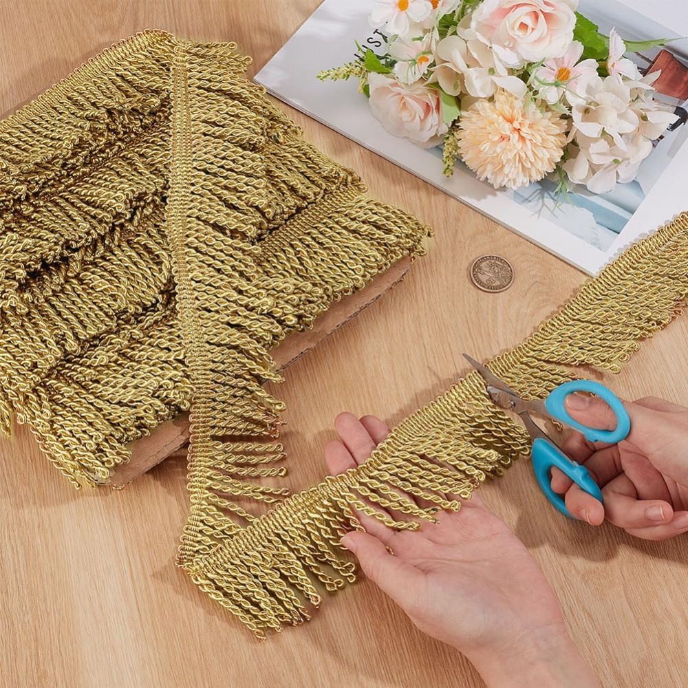 12 Yardsx2.2Inch Fringe Trim C - Guipure Lace Panel ulasan dan harga