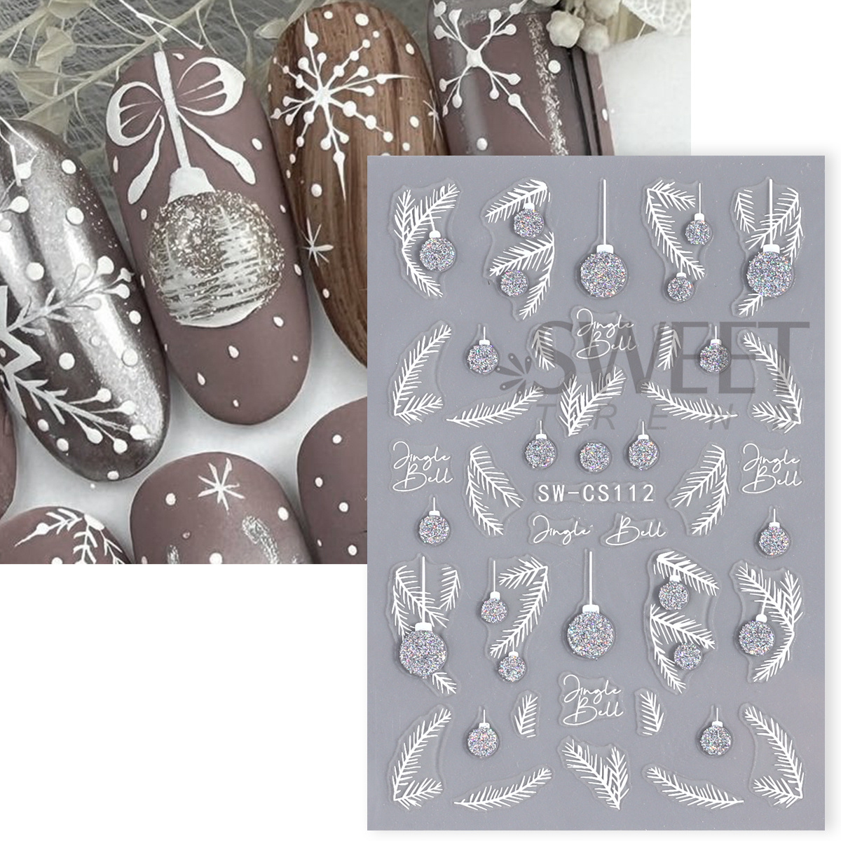 4pcs Winter Cartoon Christmas  - Glitter Vinyl Roll ulasan dan harga