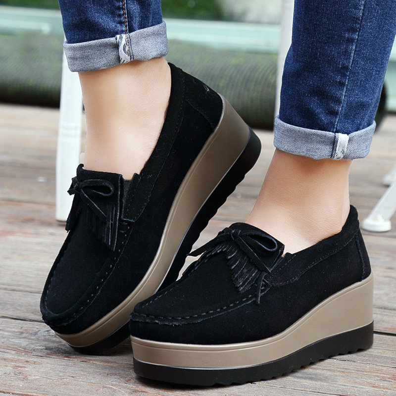 Fashon Green Suede Shoes of Wo - Tassel Fringe Trim ulasan dan harga