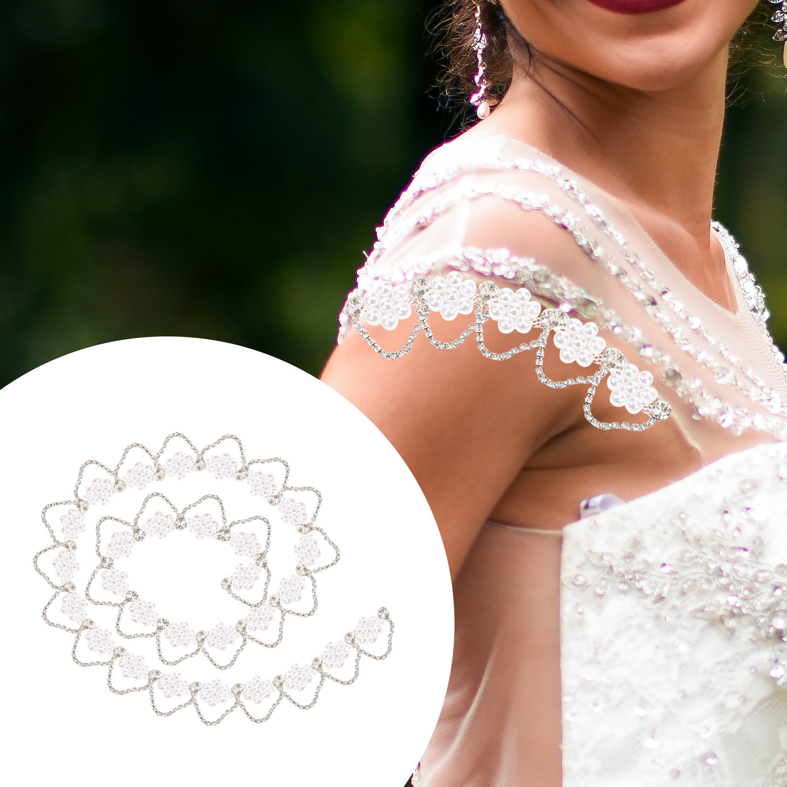 Premium Rhinestone Pearl Chain - Pearl Trim Chain ulasan dan harga