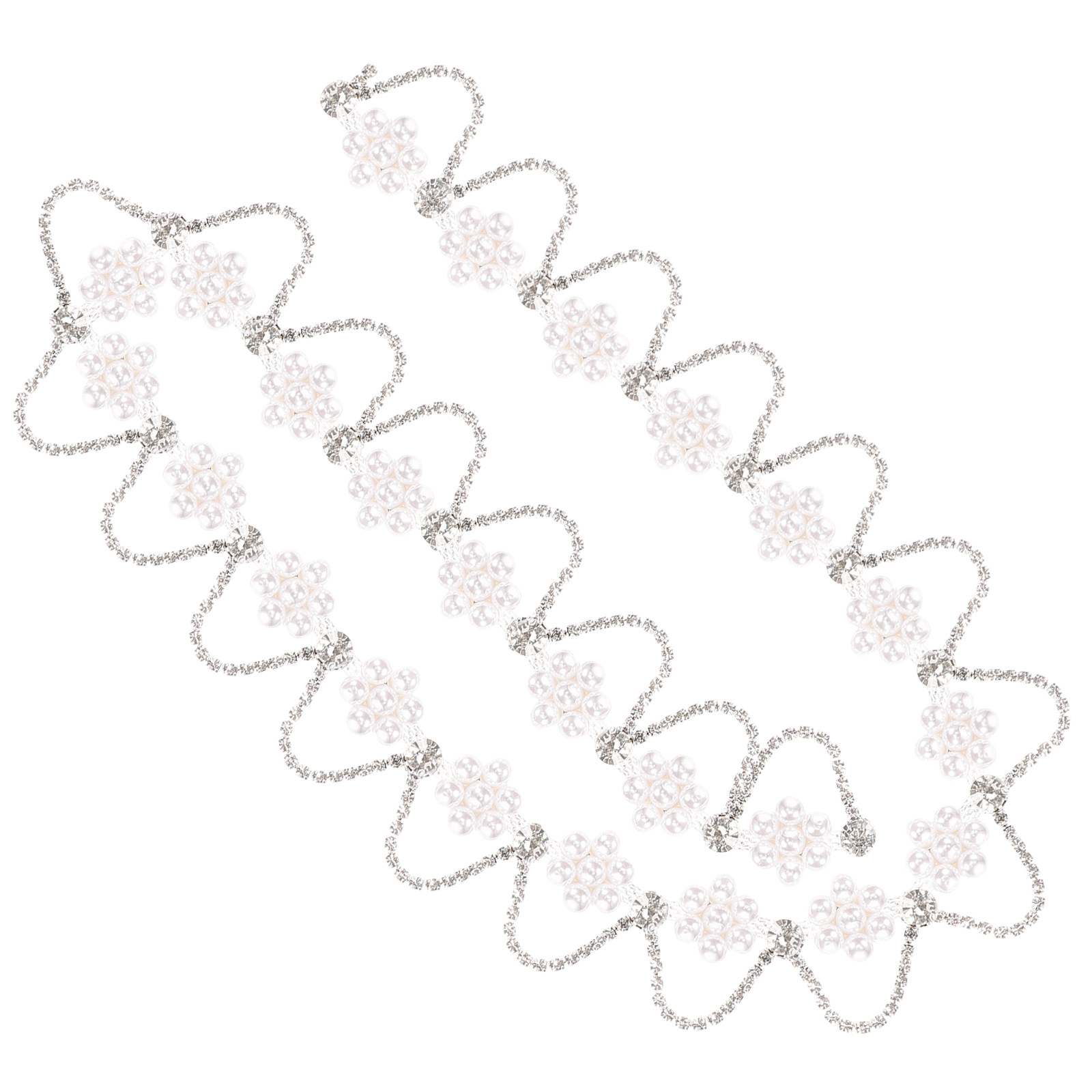Premium Rhinestone Pearl Chain - Pearl Trim Chain ulasan dan harga