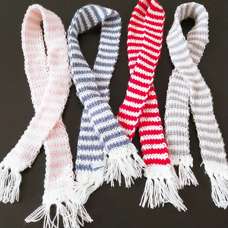 2-10PCS Hand Knitted Stripe Lo - Christmas Craft Embellishment ulasan dan harga
